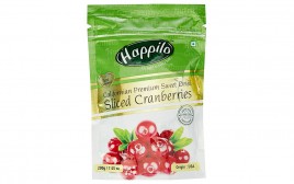 Happilo Californian Premium Sweet Dried Sliced Cranberries  Pack  200 grams